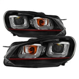 SPYDER 5082046 FITS: Volkswagen Golf / GTI 10-13 Version 3 Projector Headlights Black PRO-YD-VG10V3R-DRL-BK Headlights