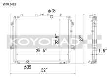 Load image into Gallery viewer, Koyo VH012493 FITS: Radiators FITS:rad 10-20 Toyota 4Runner 4.0L V6 (5th Gen) Aluminum Radiator Off-Road Use Only Radiators