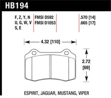 Load image into Gallery viewer, Hawk Performance HB194F.665 FITS: -Hawk 92-00 Dodge Viper / 00 Mustang Cobra SVT HPS Street Front Brake Pads Brake Pads Performance