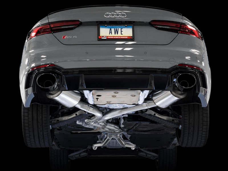 AWE Tuning 3015-33108 FITS: Audi B9 RS5 Touring Edition Exhaust w/ Diamond Black RS Tips Catback