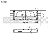 Load image into Gallery viewer, Koyo RH249525 FITS: Honda Universal Pocket Radiator Radiators