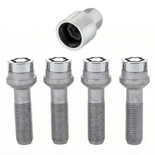 Load image into Gallery viewer, McGard 28017 FITS: Wheel Lock Bolt Set 4pk. (Radius Seat) M14X1.5 / 17mm Hex / 45.0mm Shank Length Chrome Wheel Bolts