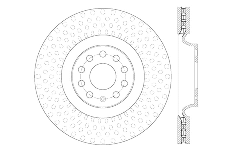 Stoptech 127.33144R FITS:StopTech Slotted & Drilled Sport Brake Rotor Brake Rotors Slot & Drilled