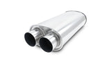 Vibrant 10535 FITS: Universal Streetpower 2.5in Stainless Steel Dual In-Out Oval Muffler Muffler