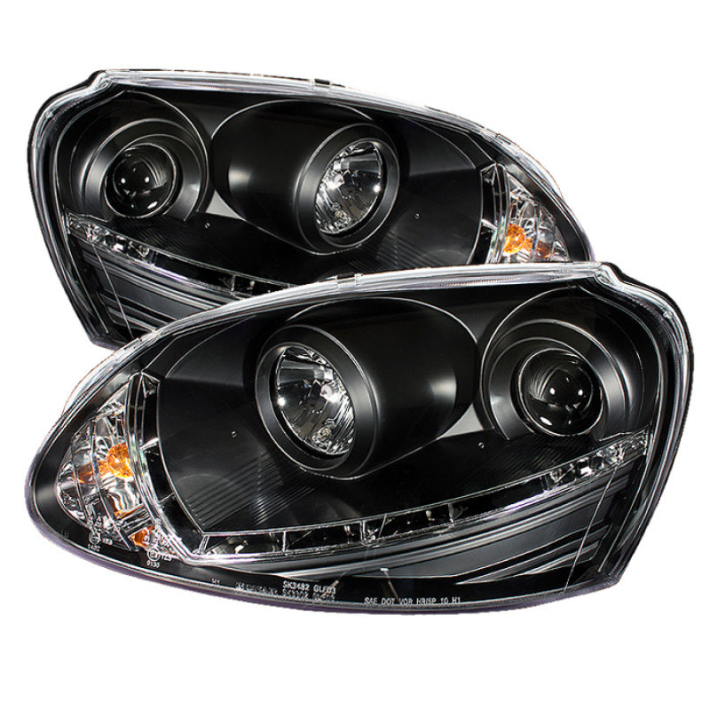SPYDER 5017529 FITS: Volkswagen GTI 06-09/Jetta 06-09 Xenon/HID Model Only DRL Black PRO-YD-VG06-HID-DRL-BK Headlights