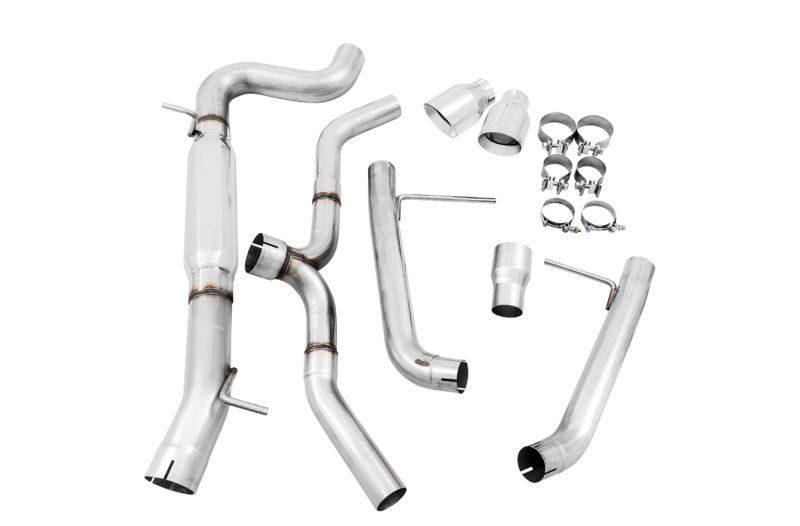 AWE Tuning 3020-32044 FITS: VW MK7 Golf Alltrack/Sportwagen 4Motion Track Edition Exhaust Polished Silver Tips Catback