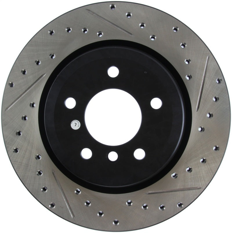 Stoptech 127.34080L FITS:StopTech 06 BMW 330 / 07-09 BMW 335 Slotted & Drilled Left Rear Rotor Brake Rotors Slot & Drilled