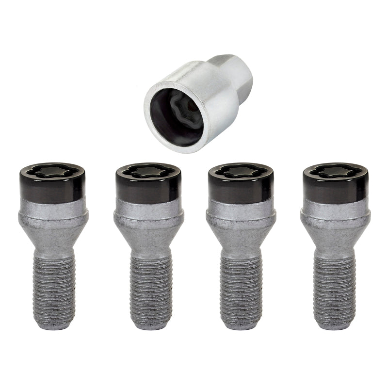 McGard 27326 FITS: Wheel Lock Bolt Set 4pk. (Cone Seat) M14X1.25 / 17mm Hex / 27.3mm Shank Length Black Wheel Bolts