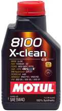 Load image into Gallery viewer, Motul 102786 FITS: 1L Synthetic Engine Oil 8100 5W40 X-CLEAN C3 -505 01-502 00-505 00-LL04 Motor Oils