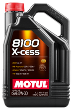 Load image into Gallery viewer, Motul 108946 FITS: Synthetic Engine Oil 8100 5W30 X-CESS 5L Motor Oils