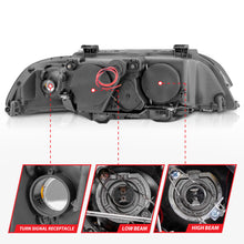 Load image into Gallery viewer, ANZO 121017 FITS: 1997-2001 BMW 5 Series Projector Headlights w/ Halo Black Headlights