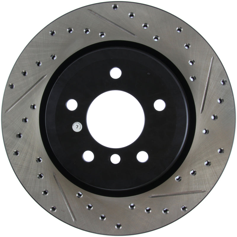 Stoptech 127.34080L FITS:StopTech 06 BMW 330 / 07-09 BMW 335 Slotted & Drilled Left Rear Rotor Brake Rotors Slot & Drilled