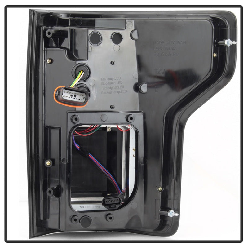 SPYDER 5085337 FITS: 15-17 Ford F-150 LED Tail Lights (w/Blind Spot) Black Smoke (ALT-YD-FF15015BS-LBLED-BSM) Tail Lights