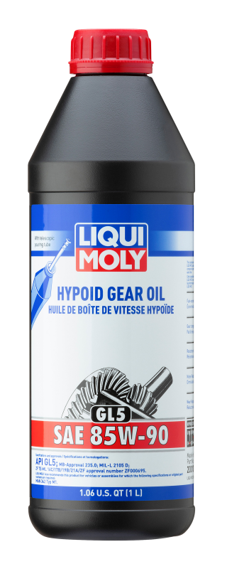 LIQUI MOLY 20010 FITS: 1L Hypoid Gear Oil (GL5) SAE 85W90 Gear Oils