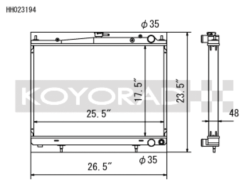 Koyo HH023194 FITS: 00-02 Nissan Skyline GTR 2.6L Turbo Racing Radiator Radiators
