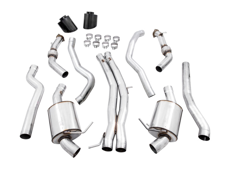 AWE Tuning 3015-33114 FITS: Audi B9 RS 5 Sportback Touring Edition Exhaust-Non Resonated- Diamond Black RS Style Tips Catback
