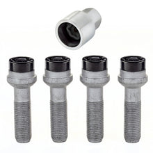 Load image into Gallery viewer, McGard 28317 FITS: Wheel Lock Bolt Set 4pk. (Radius Seat) M14X1.5 / 17mm Hex / 45.0mm Shank Length Black Wheel Bolts
