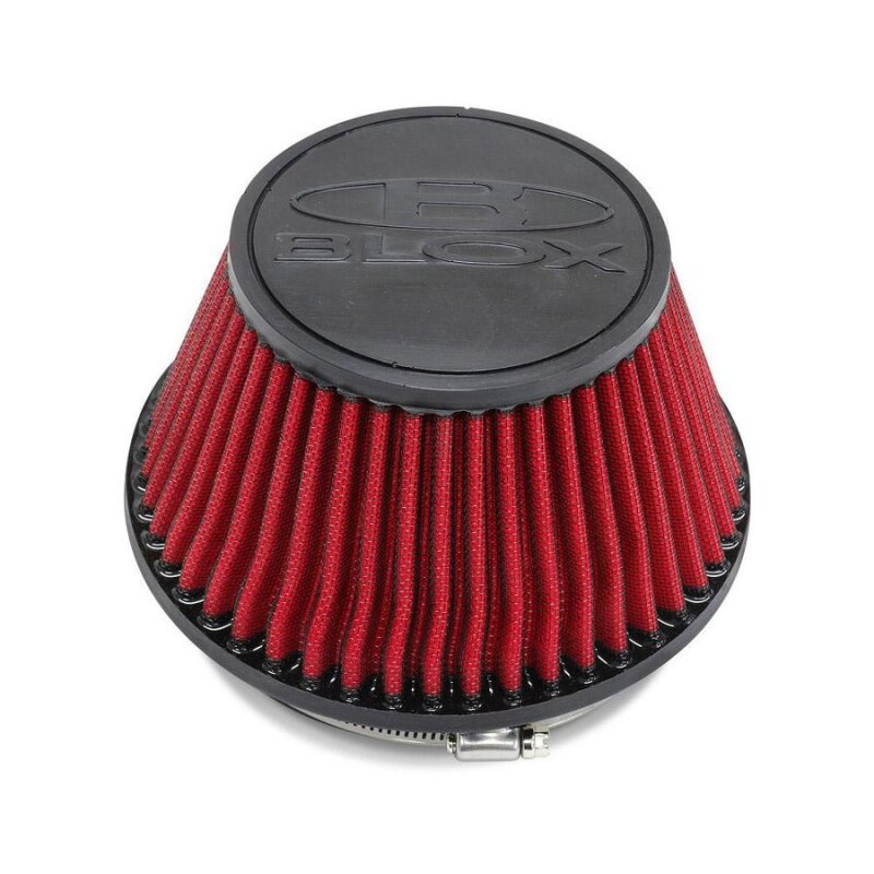 BLOX Racing BXIM-00324 FITS: Shorty Performance 5in Air Filter w/4in Velocity Stack and Coupler Kit Air Filters Direct Fit