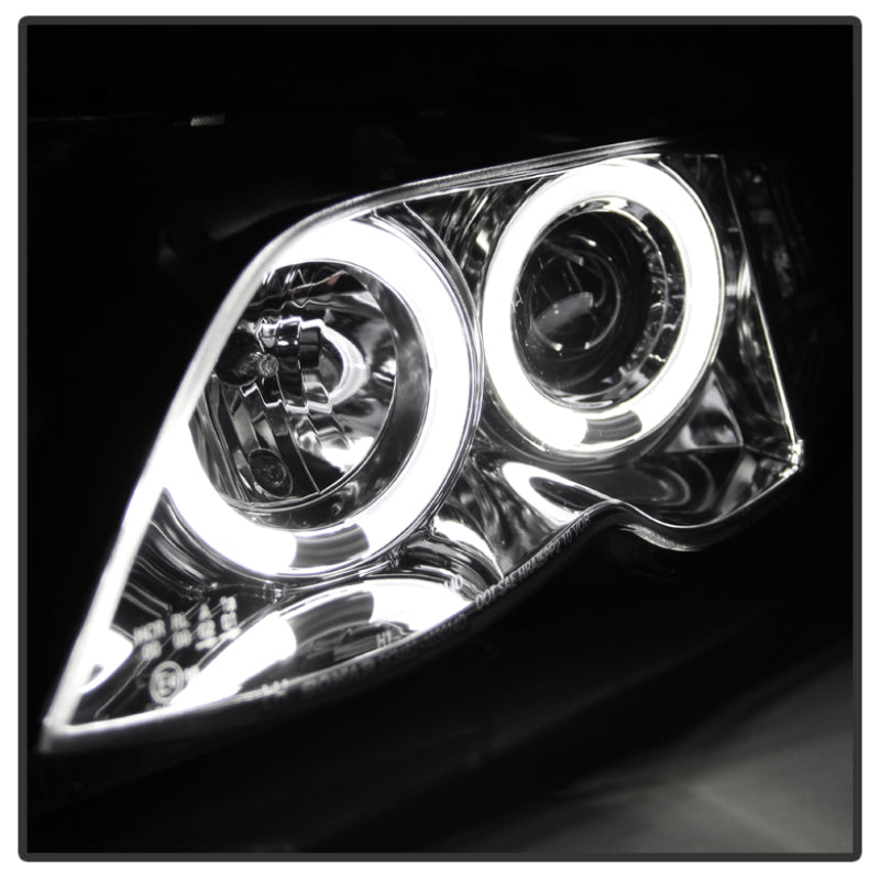 SPYDER 5042408 FITS: BMW E46 3-Series 02-05 4DR Projector Headlights 1PC LED Halo Chrm PRO-YD-BMWE4602-4D-AM-C Headlights