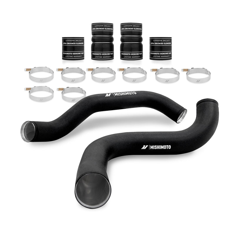 Mishimoto MMICP-F2D-99KWBK FITS: Silicone Couplers & Hoses FITS: 99-03 Ford 7.3L Powerstroke PSD Intercooler Pipe/Boot Kit Wrinkle Black Silicone Couplers & Hoses