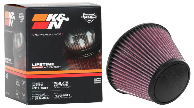 K&N Engineering RU-5138 FITS:K&N Universal Clamp-On Air Filter 6in FLG / 7-1/2in B / 4-1/2in T / 5in H Air Filters Universal Fit