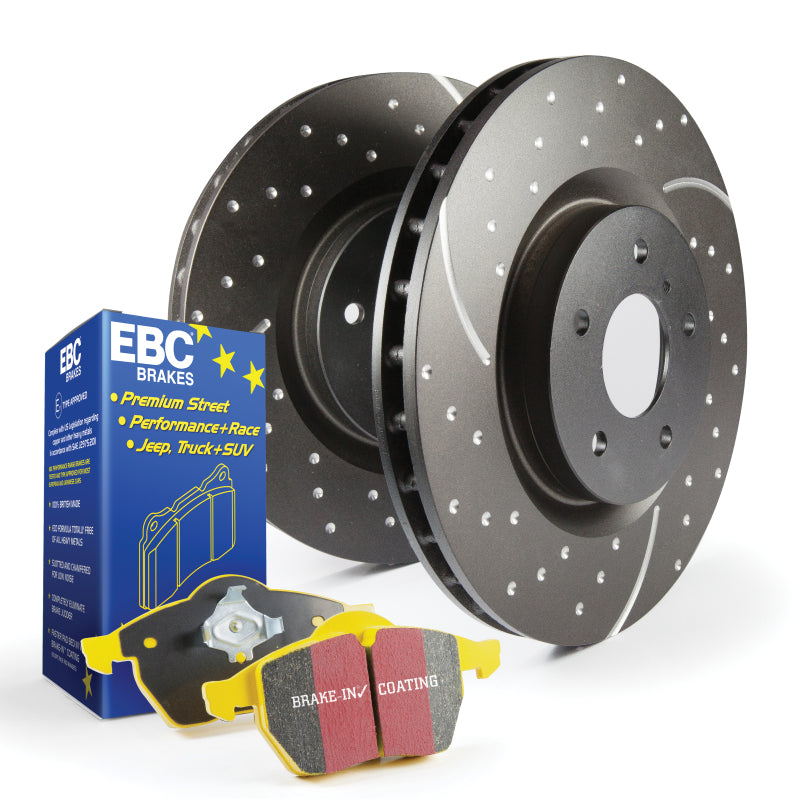 EBC S5KR1354 FITS: S5 Kits Yellowstuff Pads and GD Rotors Brake Rotors Slot & Drilled