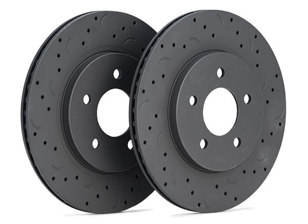 Hawk Performance HTC4567 FITS: Hawk Talon 2010 Audi A3 Base Drilled and Slotted Rear Brake Rotor Set Brake Rotors Slot & Drilled
