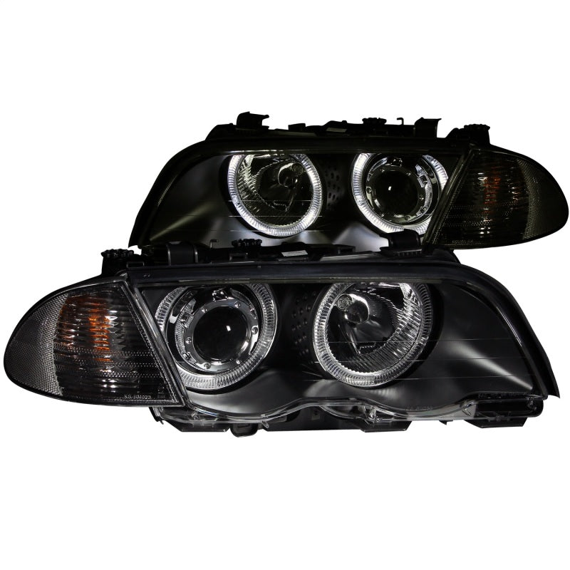 ANZO 121261 FITS: 1999-2001 BMW 3 Series E46 Projector Headlights w/ Halo Black (CCFL) Headlights