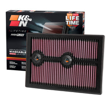 Load image into Gallery viewer, K&N Engineering 33-3004 FITS:K&N Replacement Air FIlter 12 -13 VW Golf VII 1.2L/1.4L / 12-13 Polo GT 1.4L / 13 Audi A3 1.4L Air Filters Drop In