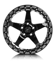 Load image into Gallery viewer, Forgestar F00182063P56 FITS: F001 18X12 D5 Beadlock 5X120.65 ET56 BS8.8 Gloss Black w/ Machine Lip 78.1 Wheels Cast
