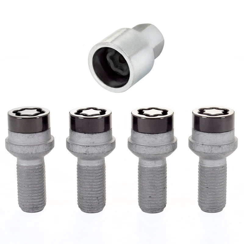 McGard 28318 FITS: Wheel Lock Bolt Set 4pk. (Radius Seat) M14X1.5 / 17mm Hex / 26.7mm Shank Length Black Wheel Bolts