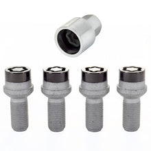 Load image into Gallery viewer, McGard 28318 FITS: Wheel Lock Bolt Set 4pk. (Radius Seat) M14X1.5 / 17mm Hex / 26.7mm Shank Length Black Wheel Bolts