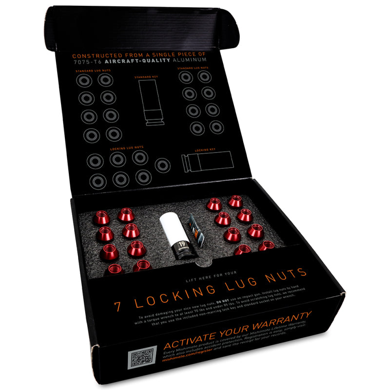 Mishimoto MMLG-1220-23LBK FITS: Lug Nuts FITS: Aluminum Locking Lug Nuts 1/2 X 20 23pc Set Black Lug Nuts
