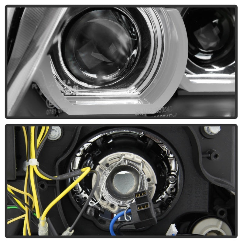 SPYDER 5086488 FITS: 09-12 BMW E90 3-Series 4DR Projector Headlights Halogen LED Black PRO-YD-BMWE9009-BK Headlights