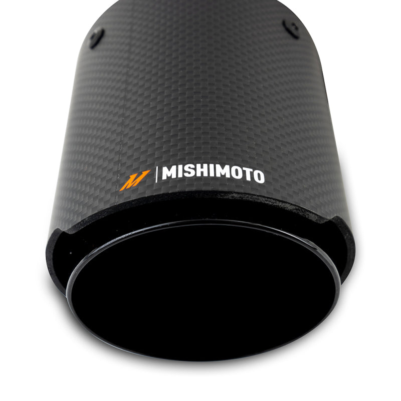 Mishimoto MMEXH-TIP-CF3BK FITS: Muffler FITS: Carbon Fiber Muffler Tip 3in Inlet 4in Outlet Black Muffler