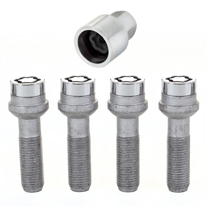 McGard 28017 FITS: Wheel Lock Bolt Set 4pk. (Radius Seat) M14X1.5 / 17mm Hex / 45.0mm Shank Length Chrome Wheel Bolts