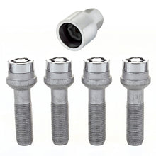 Load image into Gallery viewer, McGard 28017 FITS: Wheel Lock Bolt Set 4pk. (Radius Seat) M14X1.5 / 17mm Hex / 45.0mm Shank Length Chrome Wheel Bolts