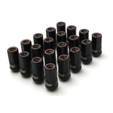 Wheel Mate HR5007BR FITS: Muteki HR50 Open End Lug Nuts Black w/ Red Ring 14x1.50 Lug Nuts