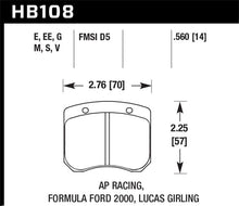 Load image into Gallery viewer, Hawk Performance HB180B.560 FITS: -Hawk 1984-1986 Alfa Romeo GTV-6 2.5 HPS 5.0 Front Brake Pads Brake Pads Performance
