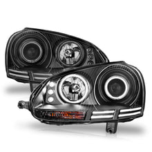 Load image into Gallery viewer, ANZO 121345 FITS: 2006-2009 Volkswagen Rabbit Projector Headlights w/ Halo Black (CCFL) Headlights