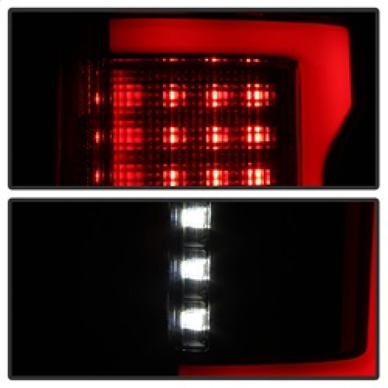 SPYDER 5085337 FITS: 15-17 Ford F-150 LED Tail Lights (w/Blind Spot) Black Smoke (ALT-YD-FF15015BS-LBLED-BSM) Tail Lights