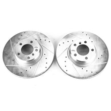 Load image into Gallery viewer, PowerStop EBR1402XPR FITS:Power Stop 14-16 BMW 228i Front Evolution Drilled & Slotted Rotors Pair Brake Rotors Slot & Drilled