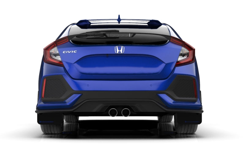 Rally Armor MF71-UR-RD/WH FITS: 17-21 Honda Civic EX/EX-L/LX (Hatchback) Red UR Mud Flap White Logo Mud Flaps