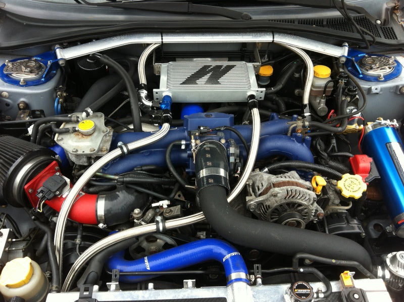 Mishimoto MMOC-U FITS: Oil Coolers FITS: Universal 10 Row Oil Cooler Kit (Metal Braided Lines) Oil Coolers