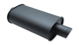 Vibrant 1154 FITS: StreetPower FLAT BLACK Oval Muffler with Single 4in Outlet 4in inlet I.D. Muffler