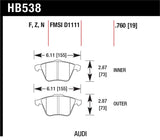 Hawk 09 Audi A4 Cabriolet / 05-07 A4 / 05-09 A4 Quattro / 06-09 A6 / 08 VW R32 HPS Front Brake Pads