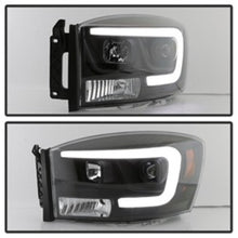 Load image into Gallery viewer, SPYDER 5085306 FITS: Dodge Ram 1500 06-08 V2 Projector Headlights Light Bar DRL Black (PRO-YD-DR06V2-LB-BK) Headlights