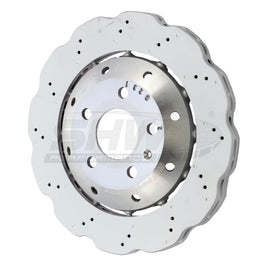 SHW Performance ARX48221 FITS:SHW 13-15 Audi RS5 4.2L Rear Drilled-Dimpled Lightweight Wavy Brake Rotor (8T0615601A) Brake Rotors Drilled