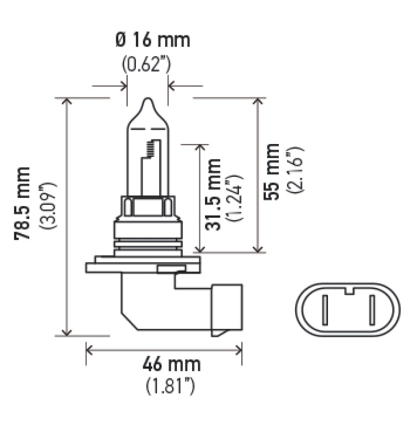 Hella LAH71070347 FITS: HB3 9005 12V 100W Xenon White XB Bulb (Pair) Driving Lights