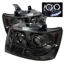 SPYDER 5009661 FITS: Chevy Suburban 1500 07-14 Projector Headlights LED Halo LED Smke PRO-YD-CSUB07-HL-SM Headlights